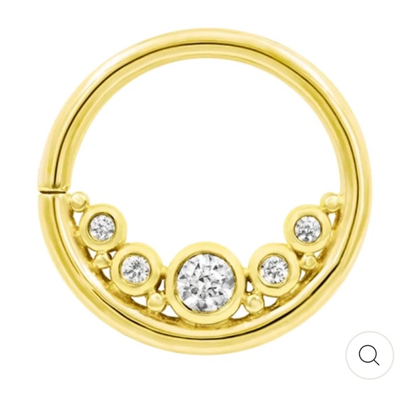 JUNIPURR JEWELRY 14k YELLOW GOLD BALOO SEAM RING *CZ - Picture 1 of 1